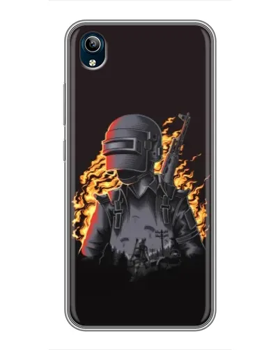 Чохол для Vivo Y91C з картинкою «PUBG — вогняний силует»