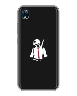 Чохол для Vivo Y91C з картинкою «PUBG — силует воїна»
