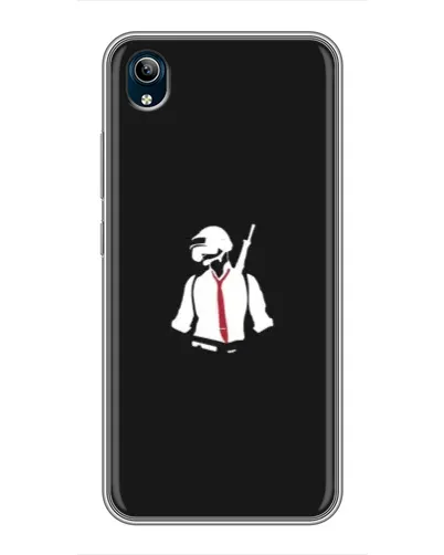 Чохол для Vivo Y91C з картинкою «PUBG — силует воїна»