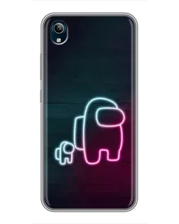 Чохол для Vivo Y91C з картинкою «Among Us неон-арт»