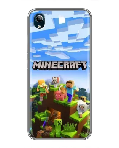 Чехол для Vivo Y91C с картинкой «Minecraft классический мир»