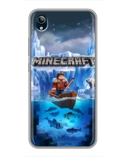 Чехол для Vivo Y91C с картинкой «Minecraft ледяной мир»