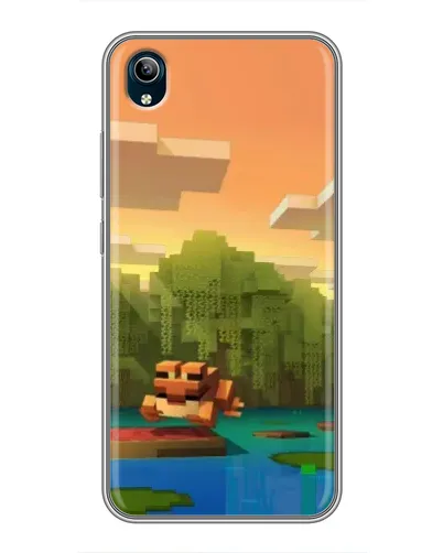 Чехол для Vivo Y91C с картинкой «Майнкрафт закат солнца»