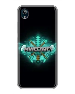 Чехол для Vivo Y91C с картинкой «Minecraft Diamond лого»
