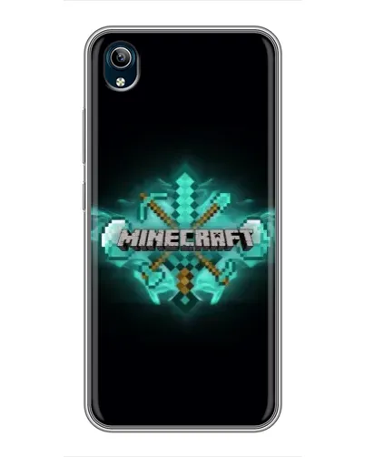 Чехол для Vivo Y91C с картинкой «Minecraft Diamond лого»