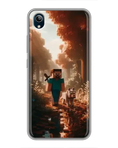 Чехол для Vivo Y91C с картинкой «Стив в лесу»