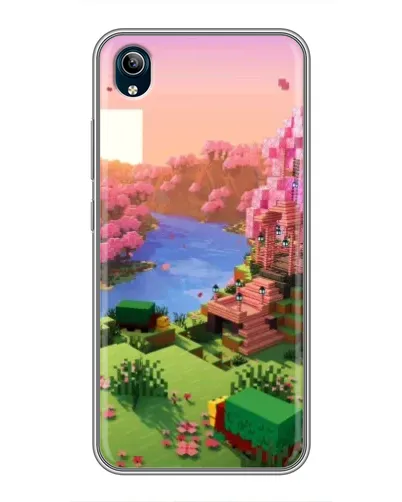 Чехол для Vivo Y91C с картинкой «Розовое дерево Minecraft»