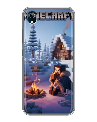 Чехол для Vivo Y91C с картинкой «Зимний Minecraft»