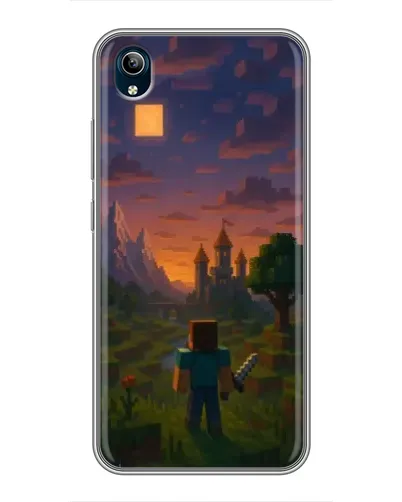 Чехол для Vivo Y91C с картинкой «Стив у башни»