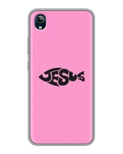 Чохол для Vivo Y91C з картинкою «Рожевий символ Jesus»