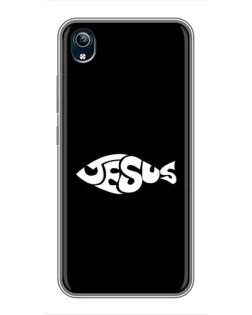 Чехол для Vivo Y91C с картинкой «Рыба Jesus»