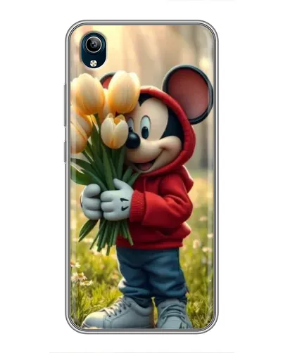Чохол для Vivo Y91C з картинкою «Міккі з тюльпанами»