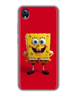 Чохол для Vivo Y91C з картинкою «Спанч Боб на червоному»
