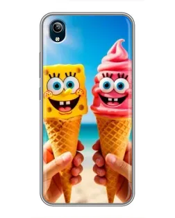 Чохол для Vivo Y91C з картинкою «Спанч Боб морозиво»