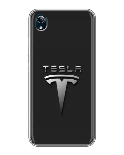 Чохол для Vivo Y91C з картинкою «Сталевий логотип Tesla»