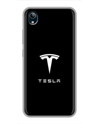 Чохол для Vivo Y91C з картинкою «Tesla White Logo»