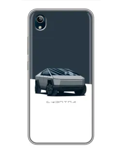 Чохол для Vivo Y91C з картинкою «Сріблястий Cybertruck Tesla»