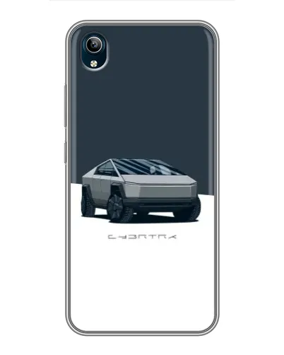 Чохол для Vivo Y91C з картинкою «Сріблястий Cybertruck Tesla»