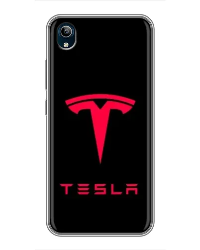 Чохол для Vivo Y91C з картинкою «Tesla Red Logo»