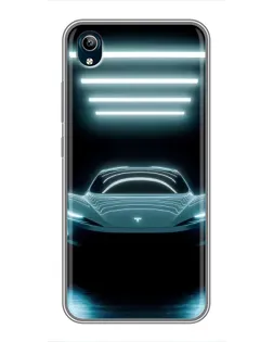 Чохол для Vivo Y91C з картинкою «Tesla в неоні»