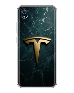 Чохол для Vivo Y91C з картинкою «Мармурова Tesla Gold»