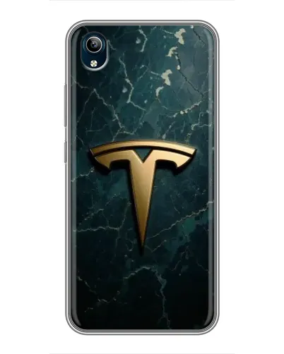 Чохол для Vivo Y91C з картинкою «Мармурова Tesla Gold»