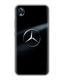 Чехол для Vivo Y91C с картинкой «Mercedes на металле»