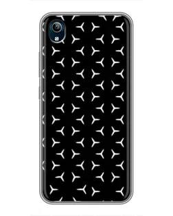 Чехол для Vivo Y91C с картинкой «Mercedes паттерн звезд»