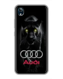 Чехол для Vivo Y91C с картинкой «Пантера и Audi»