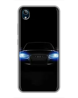Чехол для Vivo Y91C с картинкой «Audi в неоне»