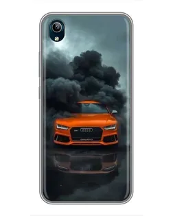 Чехол для Vivo Y91C с картинкой «Audi в облаках дыма»