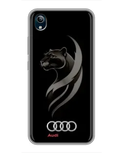 Чехол для Vivo Y91C с картинкой «Графика — пантера и Audi»