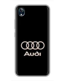 Чехол для Vivo Y91C с картинкой «Audi — золотой логотип»