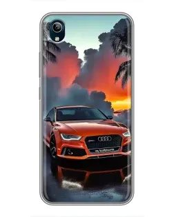Чехол для Vivo Y91C с картинкой «Audi — закат»