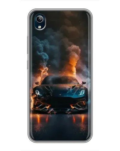 Чехол для Vivo Y91C с картинкой «Lamborghini дымная эстетика»