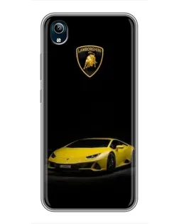 Чехол для Vivo Y91C с картинкой «Lamborghini желтый акцент»