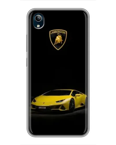 Чехол для Vivo Y91C с картинкой «Lamborghini желтый акцент»