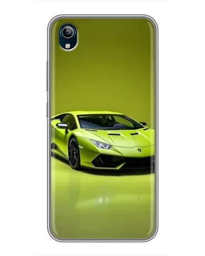 Чехол для Vivo Y91C с картинкой «Салатовый Lamborghini Huracan»