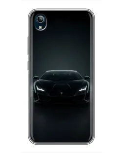 Чехол для Vivo Y91C с картинкой «Черный Lamborghini Aventador»