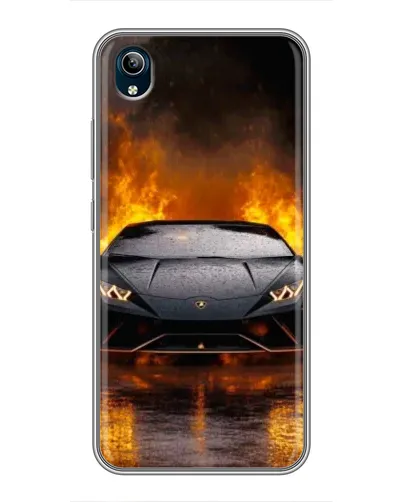 Чехол для Vivo Y91C с картинкой «Lamborghini в огне»