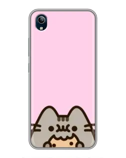 Чохол для Vivo Y91C з картинкою «Pusheen та печиво»