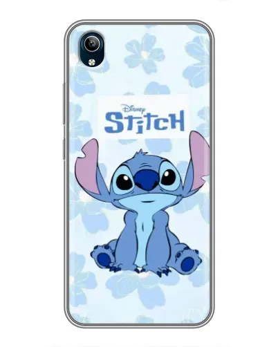 Чехол для Vivo Y91C с картинкой «Stitch среди цветов»