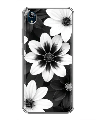 Чохол для Vivo Y91C з картинкою «Монохромні айстри»