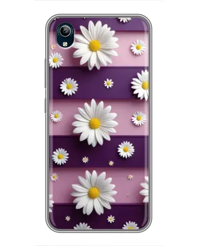 Чохол для Vivo Y91C з картинкою «Ромашки на фіолетовому»