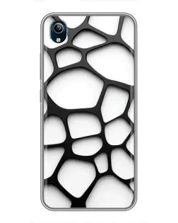 Чохол для Vivo Y91C з картинкою «Біла об'ємна сітка»