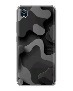 Чехол для Vivo Y91C с картинкой «Темный абстрактный камуфляж» Чехол для Vivo Y91C с картинкой «Темный абстрактный камуфляж»