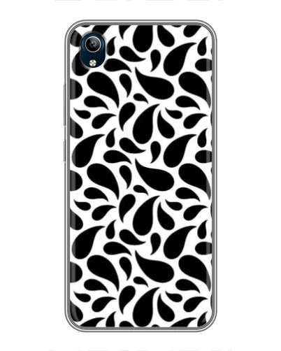 Чехол для Vivo Y91C с картинкой «Контрастные черные капли»