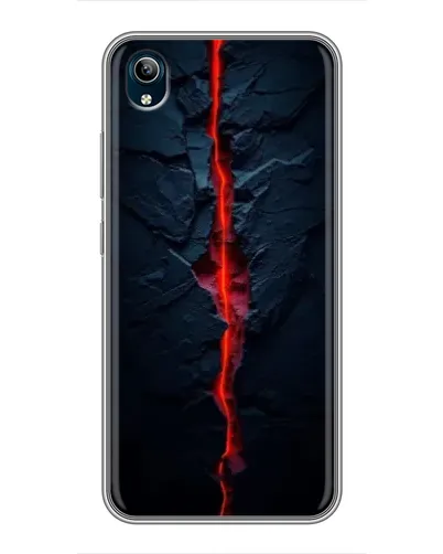 Чехол для Vivo Y91C с картинкой «Kрасная лавовая трещина»