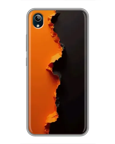 Чехол для Vivo Y91C с картинкой «Оранжевый разлом»