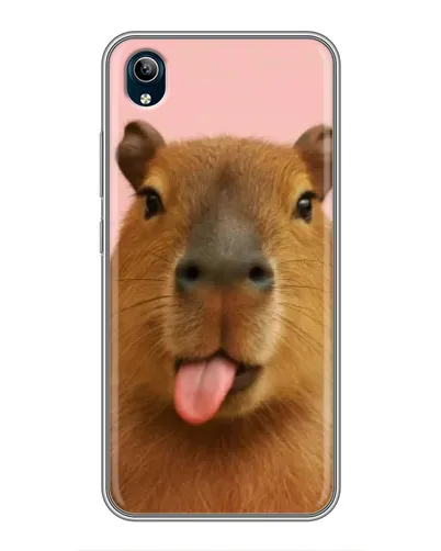 Чохол для Vivo Y91C з картинкою «Капібара з язиком»